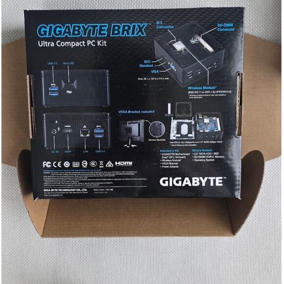 GIGABYTE BRIX Ultra Compact Kit PC Wireless Module Supports 2.5" Hard Drives - Picture 7 of 12